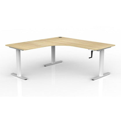 Agile Winder Height Adjustable Corner Workstation - Office Furniture Company 