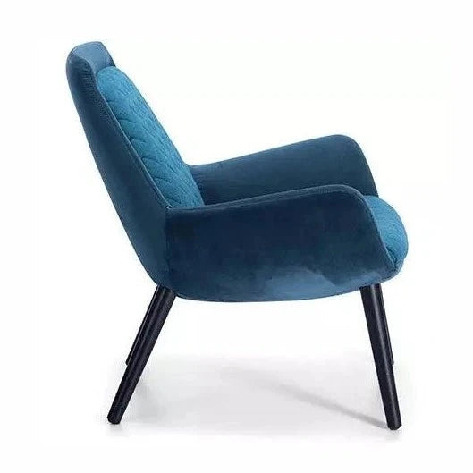 Aquila Single Seater Low Back Office Lounge Timber Legs Black