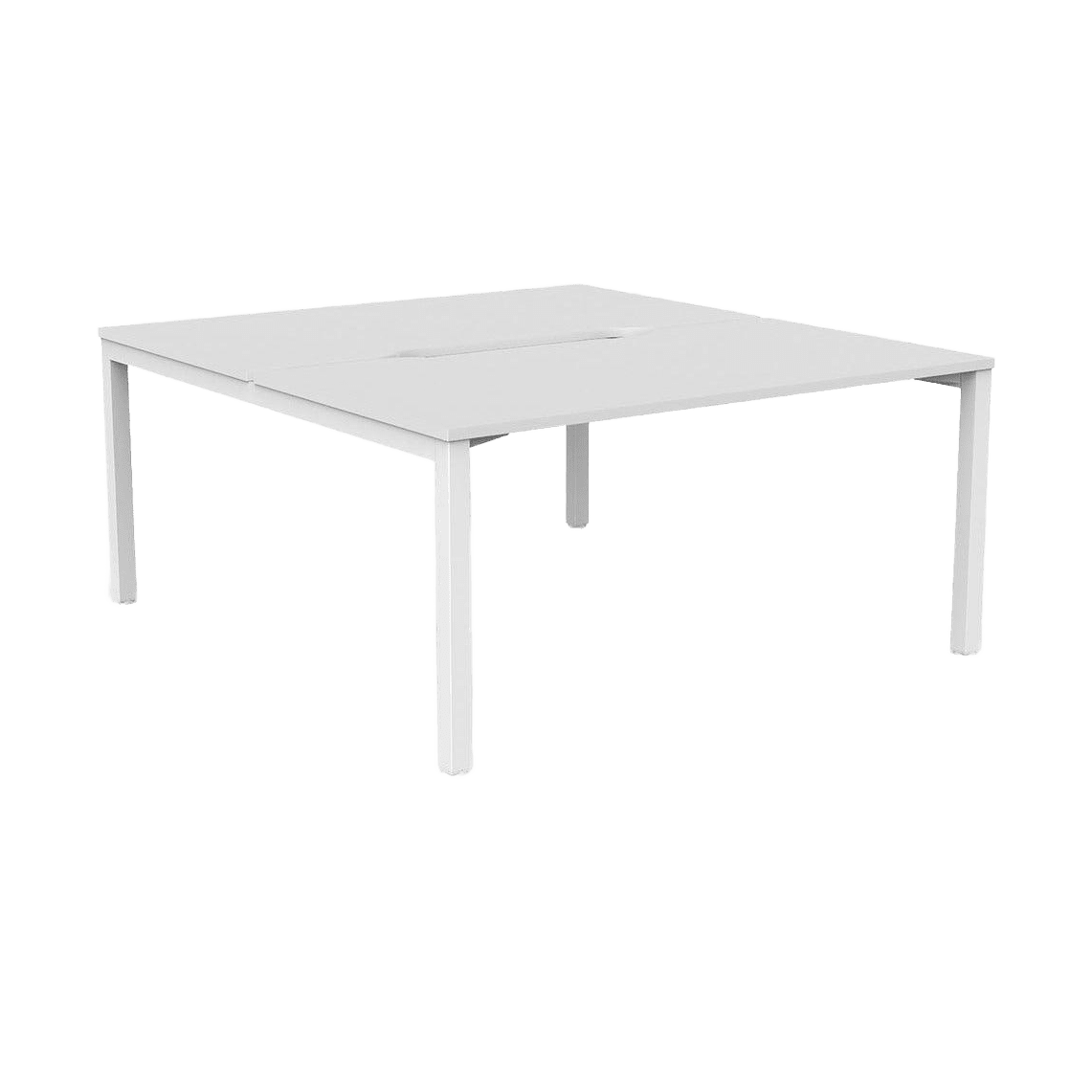 Axis 2 - User Double Sided Workstation 1500x600 White Powdercoat White