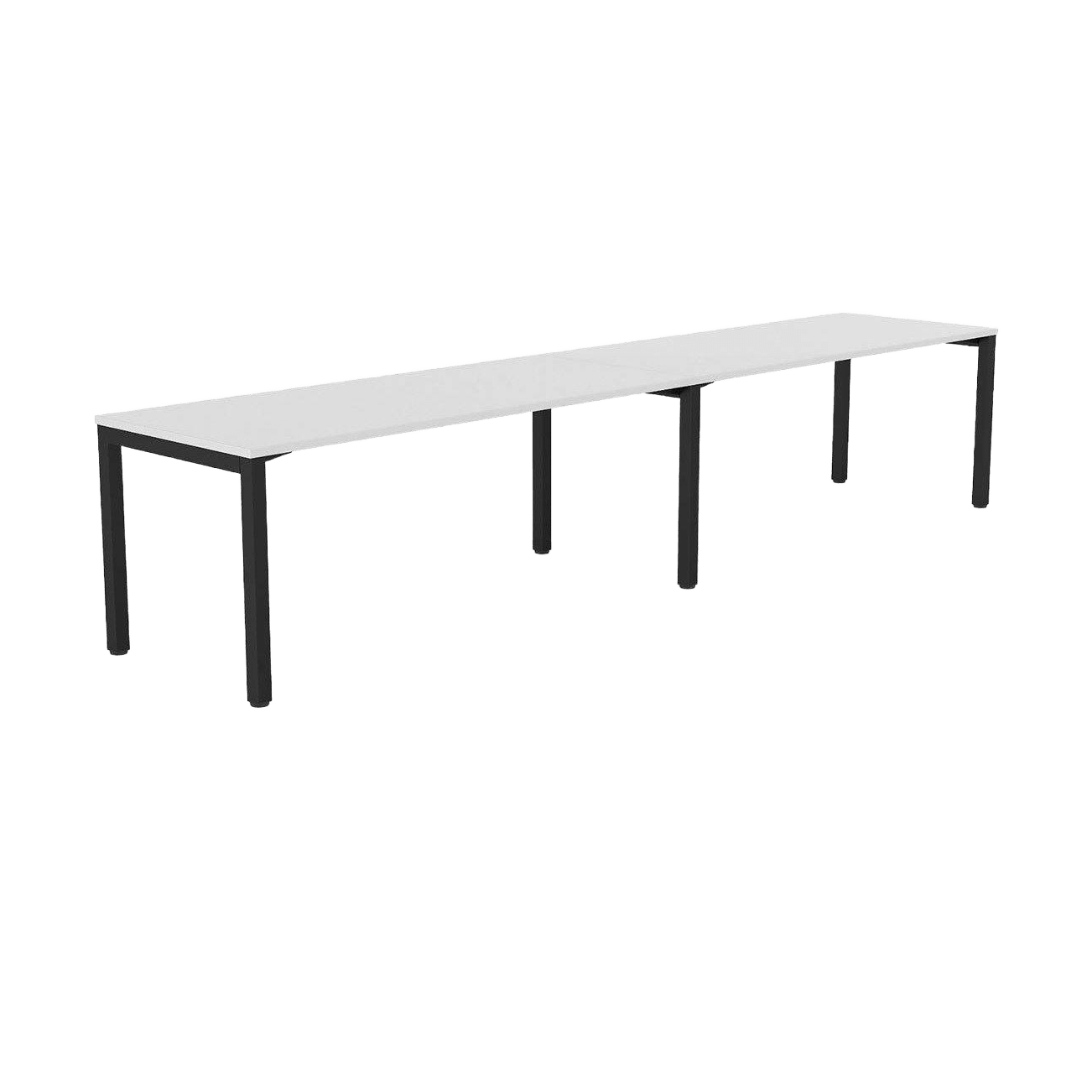 Axis 2 User Single Sided Workstation 2 x 1200x600 / Black Powdercoat / White