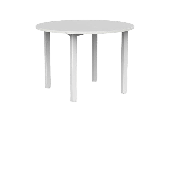 Axis Round Meeting Table 1050 Round / White Powdercoat / White