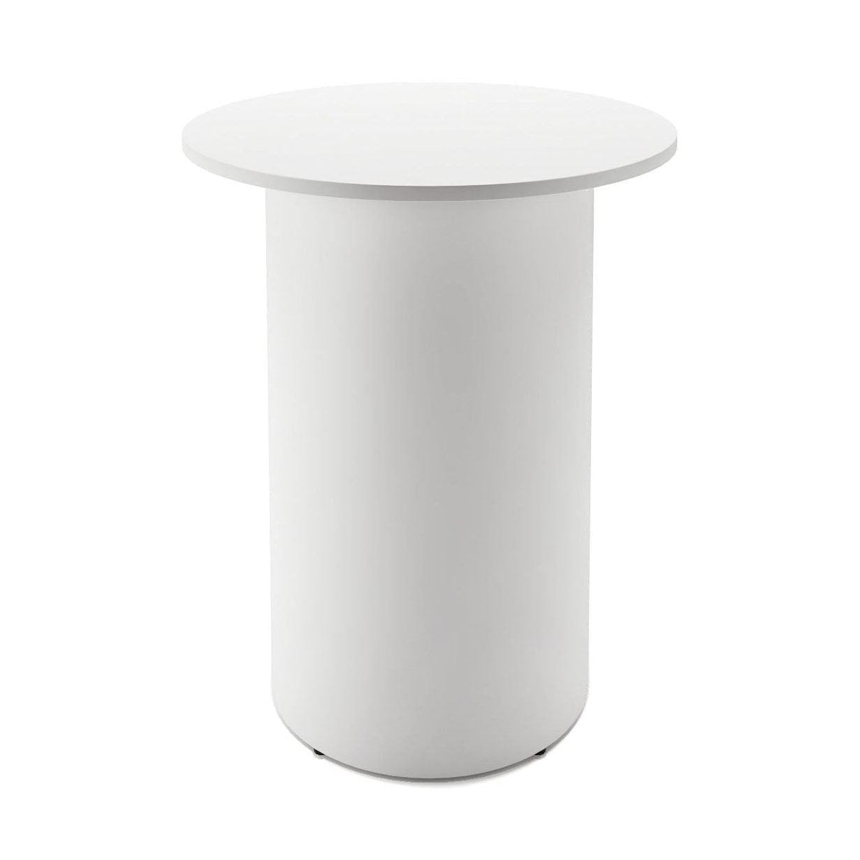 Drum Base High Bar Table 900 Round / White / White Powdercoat