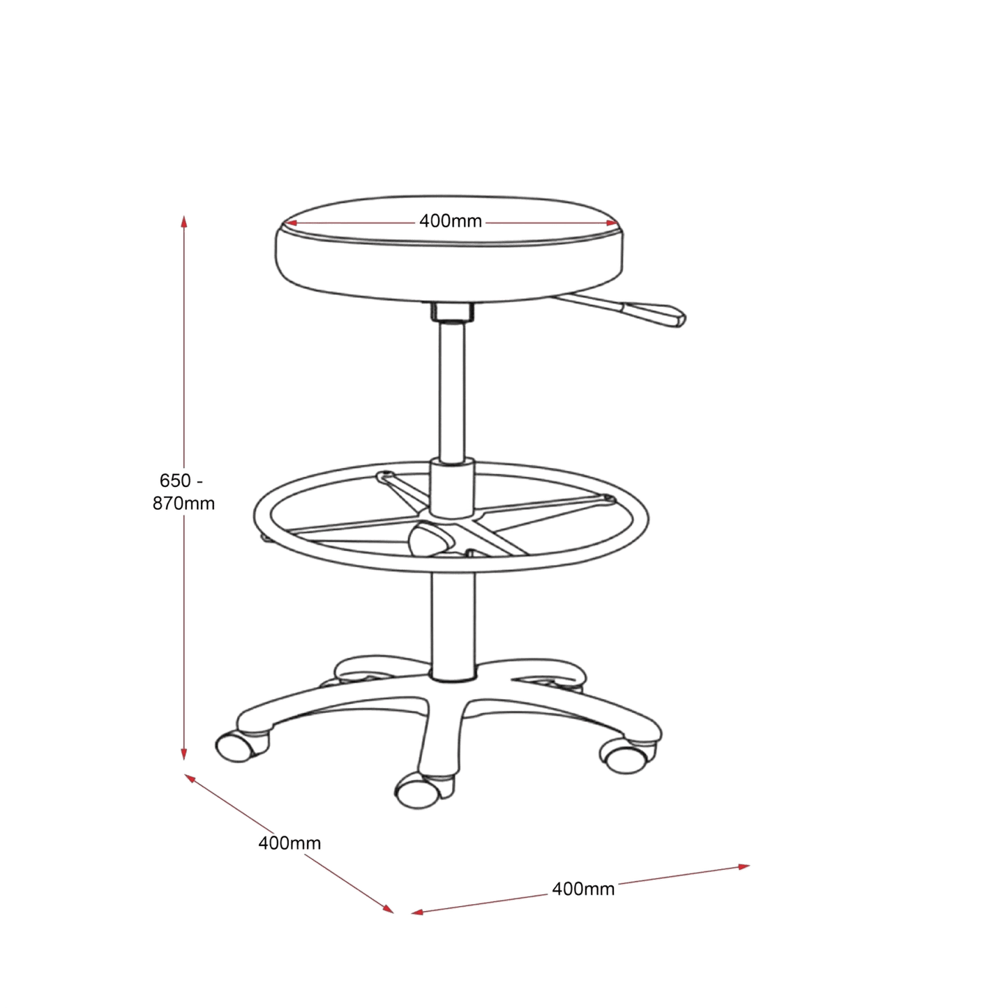 DS Counter Drafting Height Stool