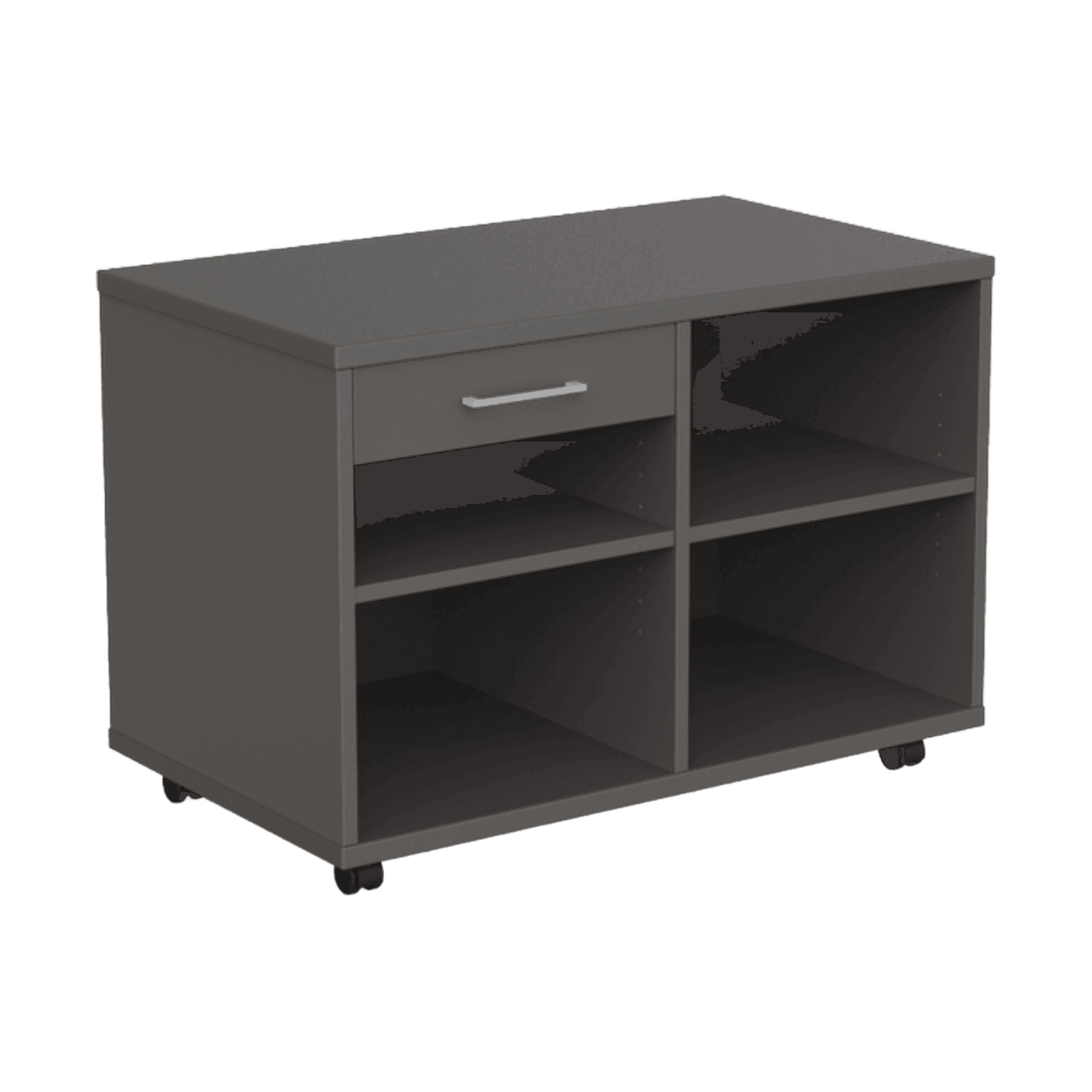 EkoSystem Mobile Book Case Caddy with Drawer Add-On Charcoal