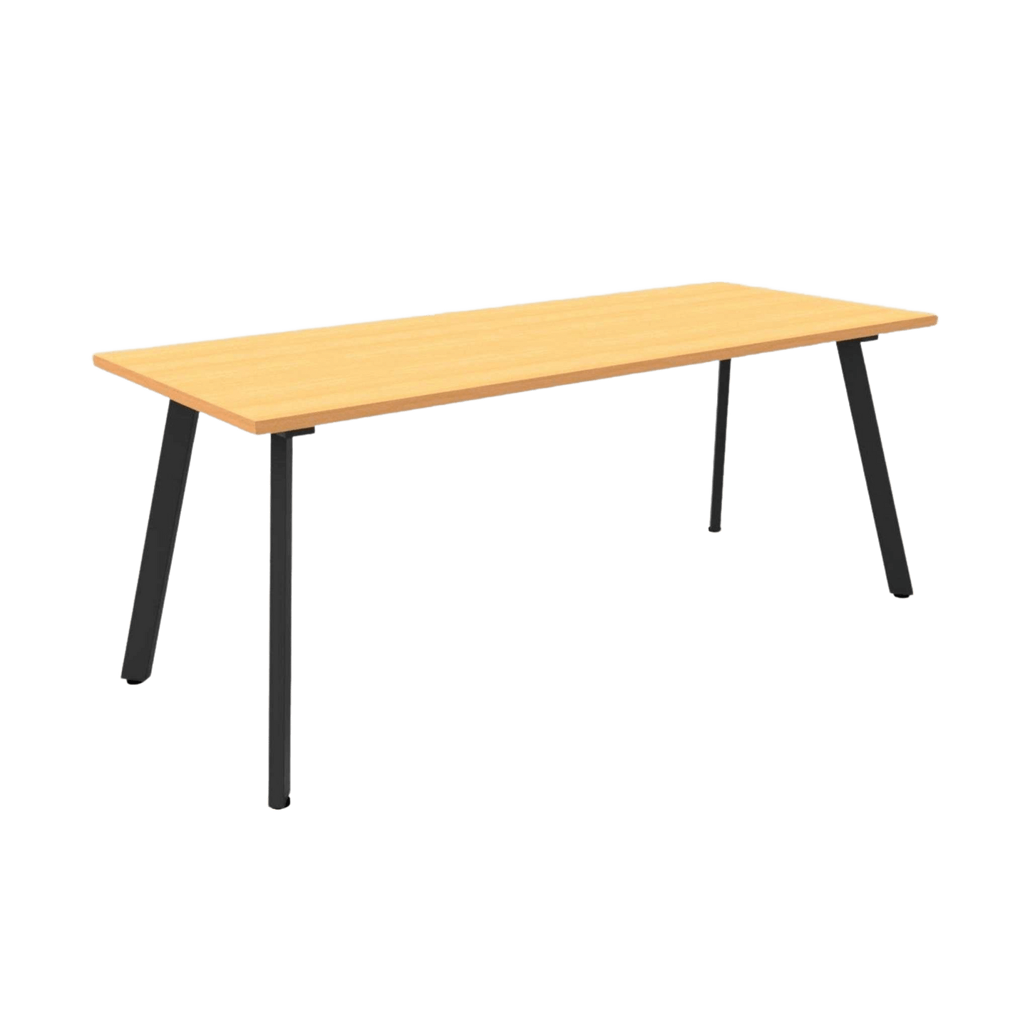 Eternity Meeting Table 1500x750 / Beech / Black Powdercoat