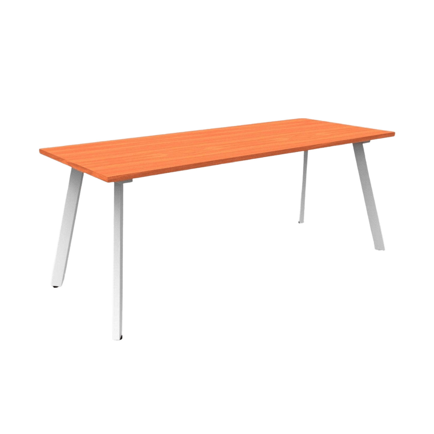 Eternity Meeting Table 1500x750 / Cherry / White Powdercoat