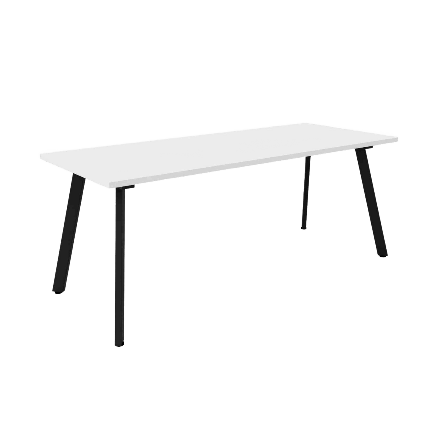 Eternity Meeting Table 1500x750 / White / Black Powdercoat