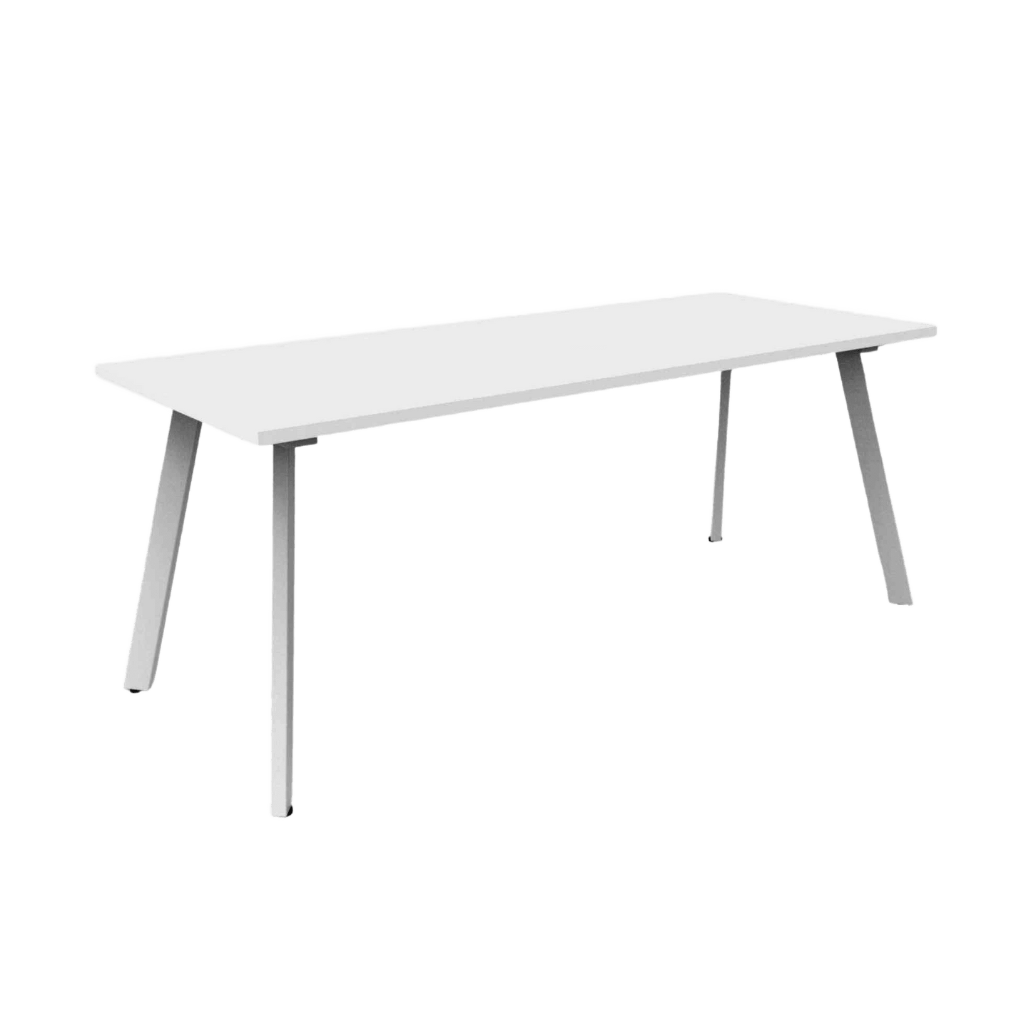 Eternity Meeting Table 1500x750 / White / White Powdercoat