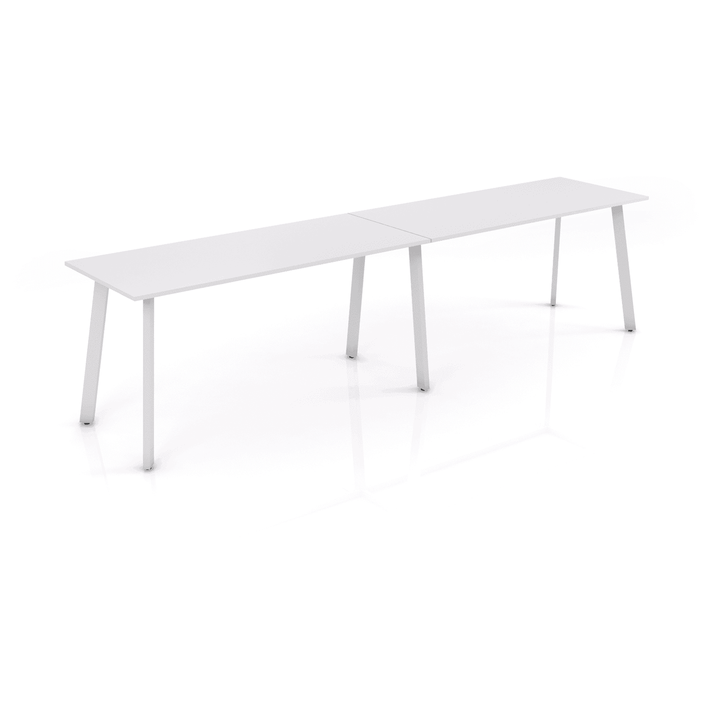 Flare Bar Leaner 2400x1200 / White Powdercoat / White