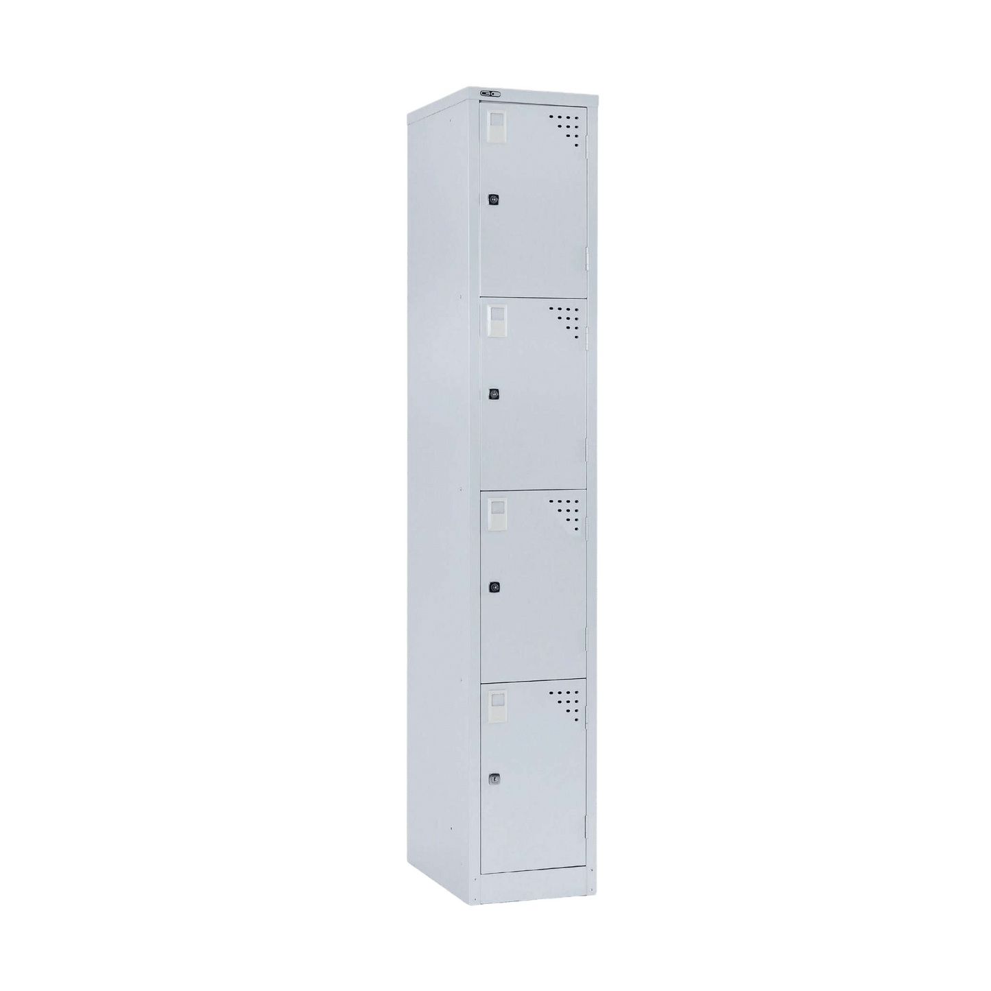 Go Four Door Steel Locker 305w / Silver Grey Metal