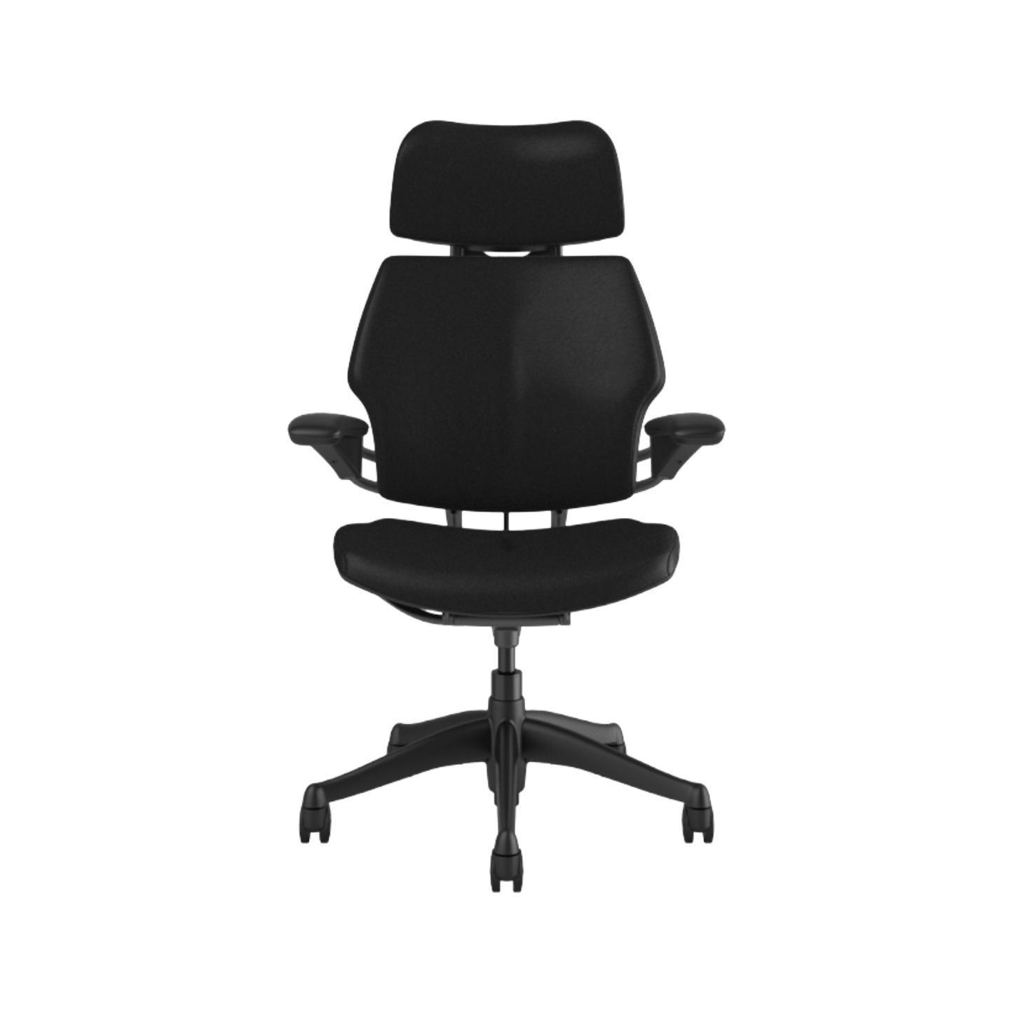 Humanscale Freedom Task Chair with Headrest in Black Leather Graphite