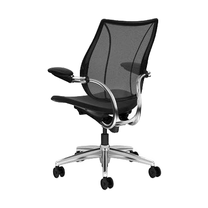 Humanscale Liberty Ergonomic Task Chair with Adjustable Arms Polished Aluminium