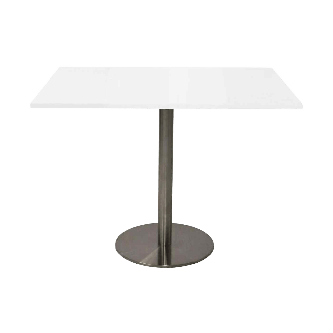 Infinity Square Meeting Table White / Stainless Steel