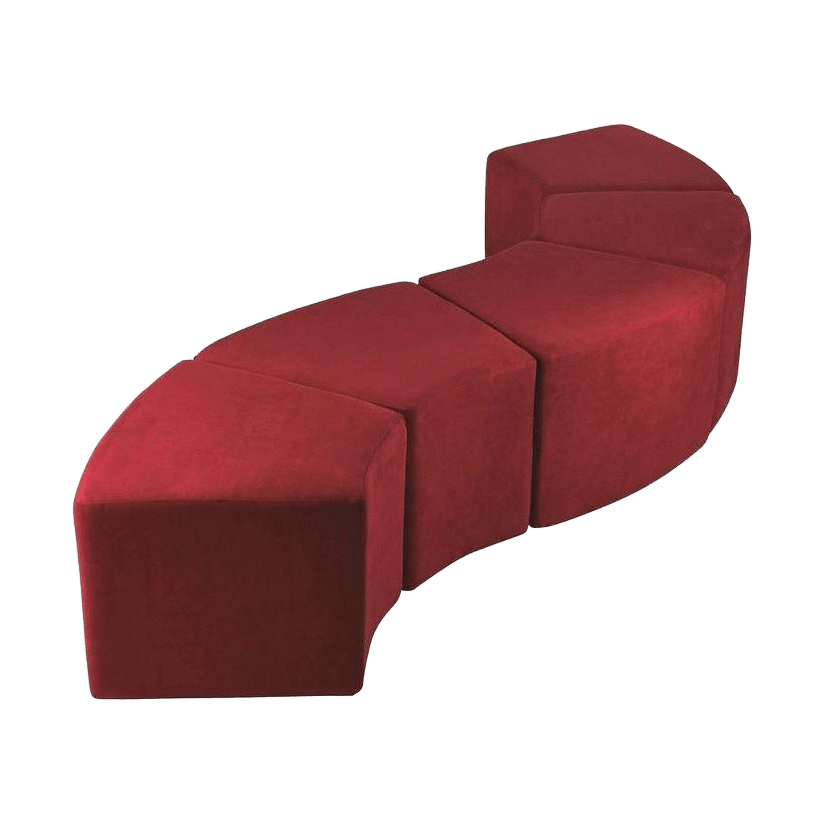 Mamba Office Ottoman Red Fabric (Fusion)
