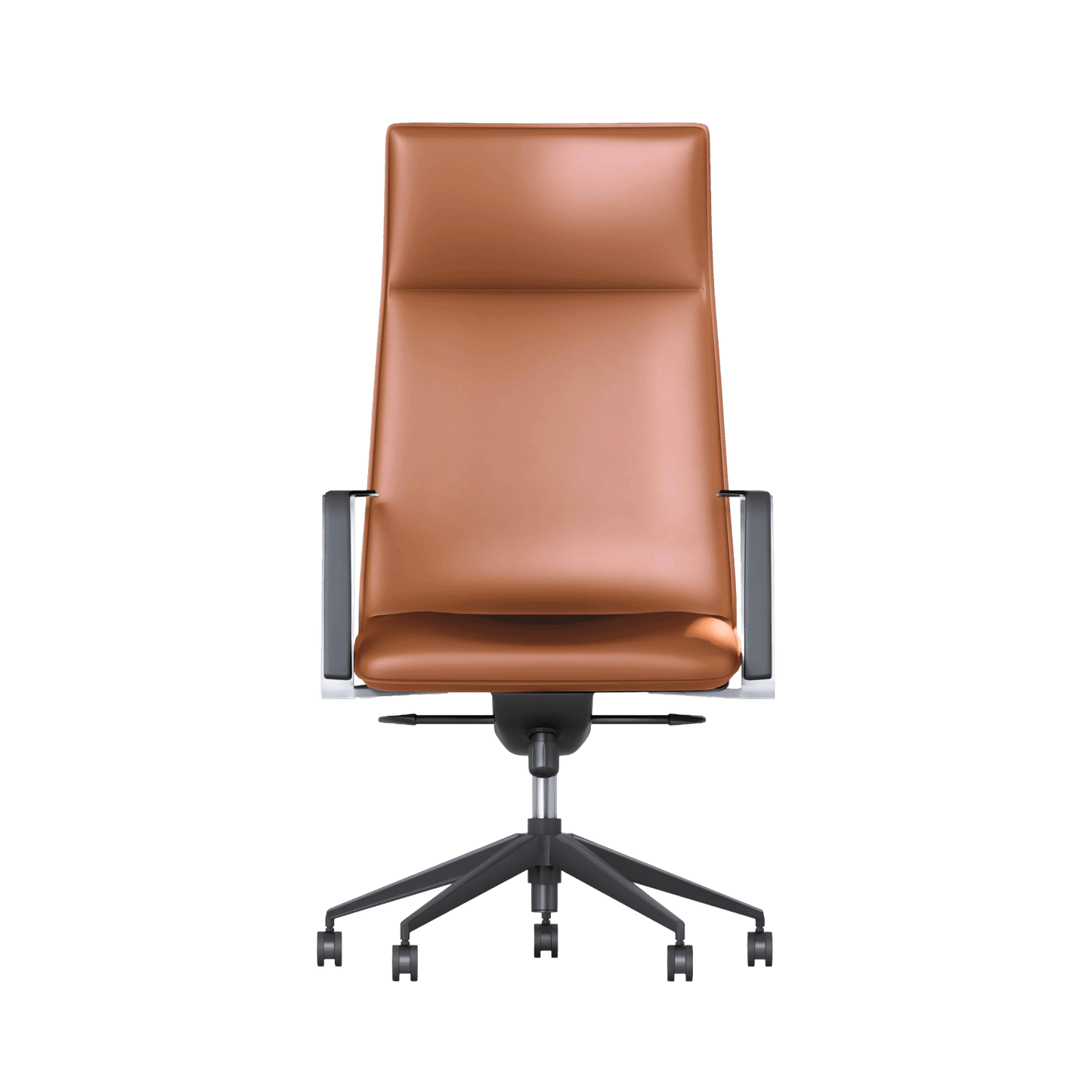 Mirage High Back Executive Chair in Leather Brown Tan Leather