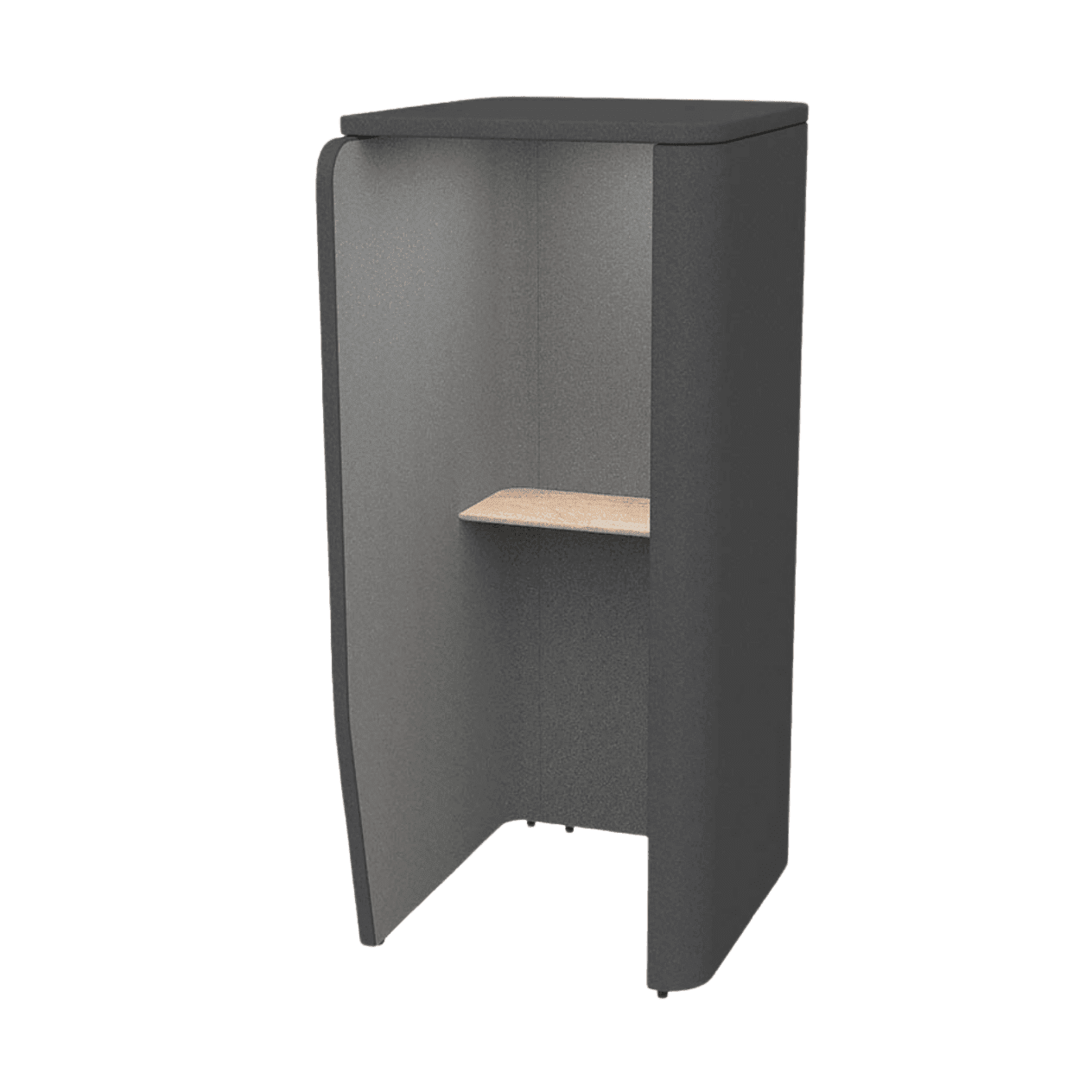 Motion Link Freestanding Phone Booth Beech Worktop