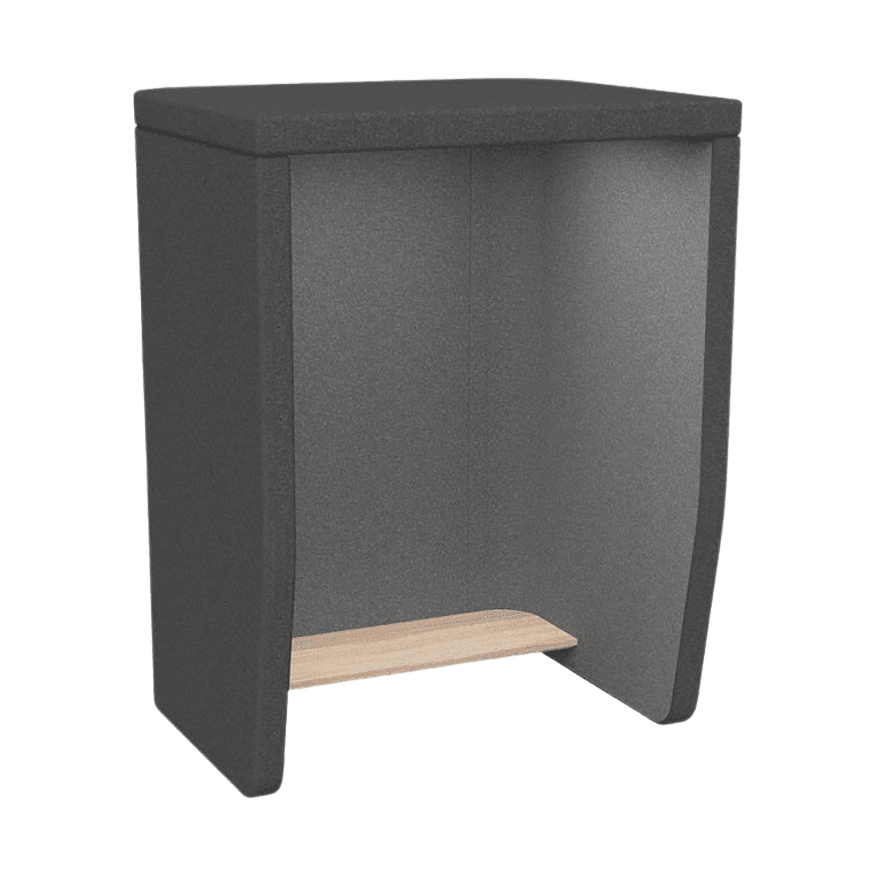 Motion Link Wall Mounted Phone Booth Beech Worktop