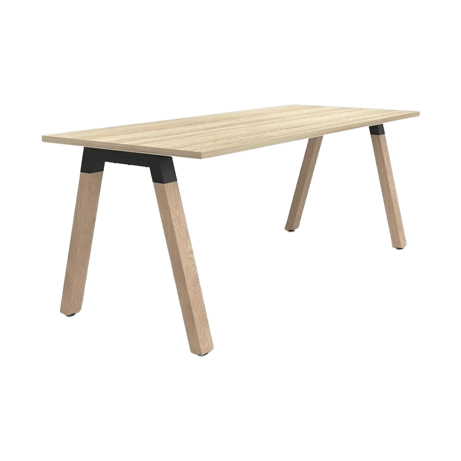 Plantation Single Straight Office Desk 1200x750 / New Oak