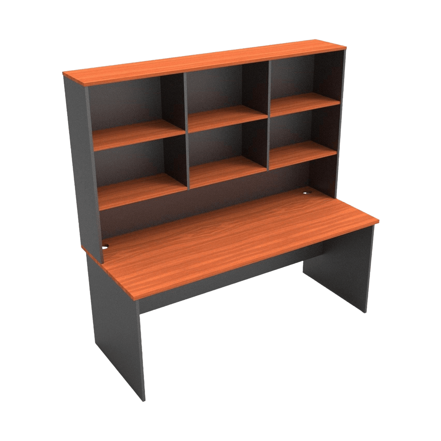 Rapid Worker Office Desk with Hutch 1200x600 / Cherry