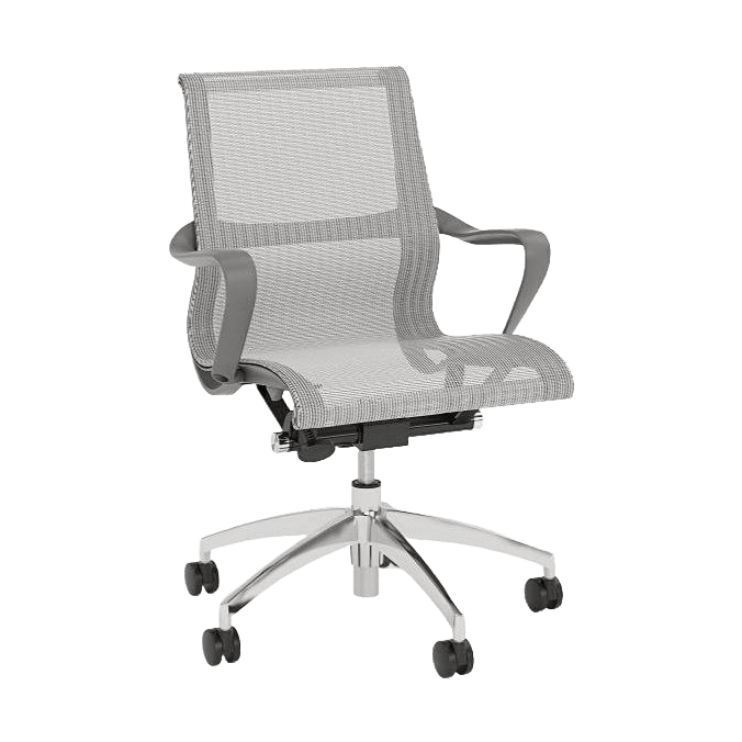 Scroll Meeting Chair Grey Mesh