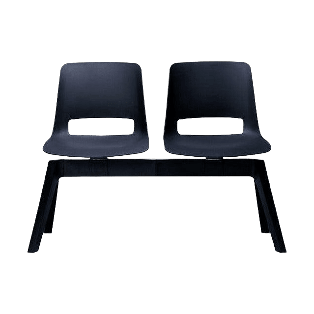 Unica PP 2 Seat Beam None / Black Night (Unica) / No Table