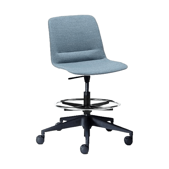 Unica Swivel Drafting Stool Upholstered