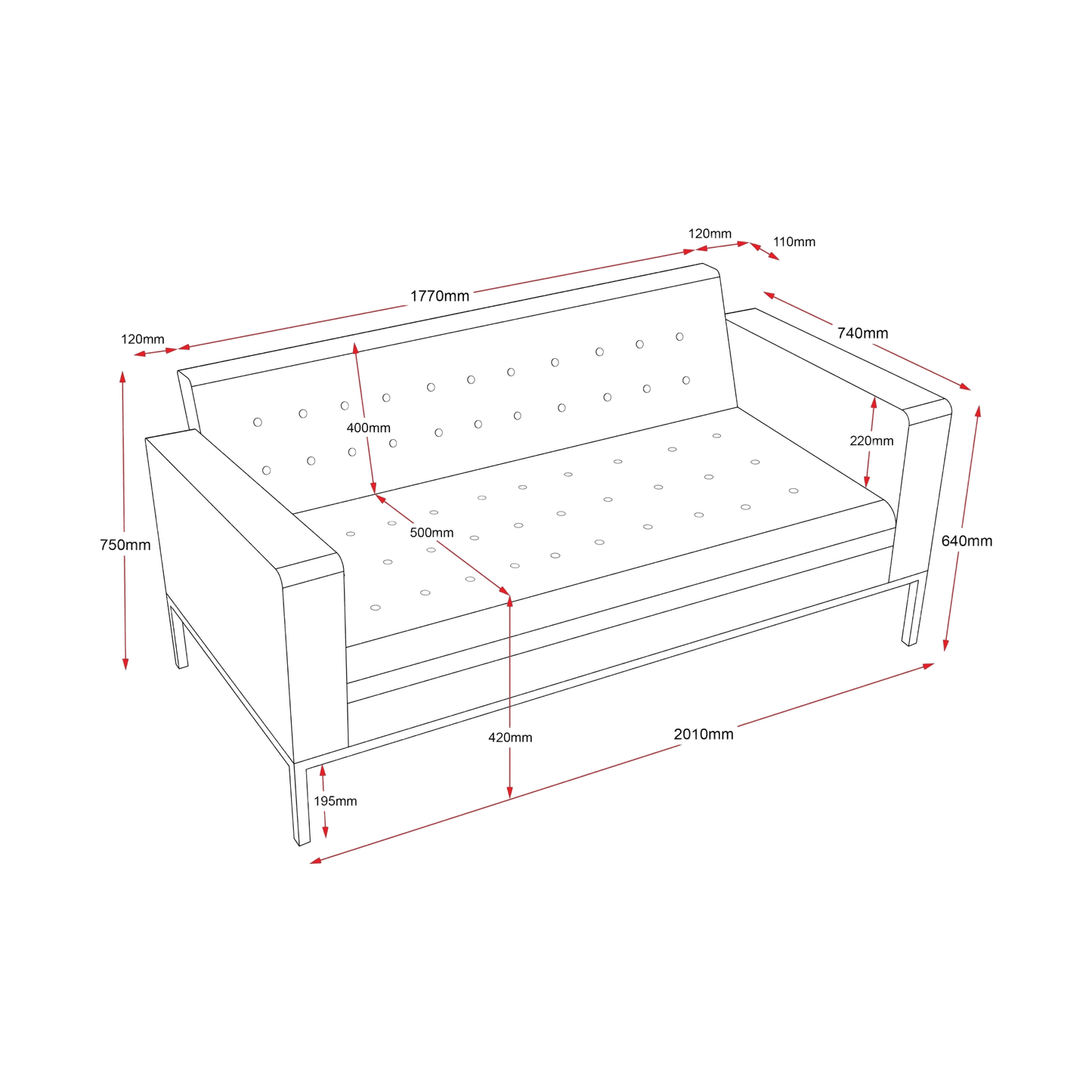 Venus Lounge 3 Seater