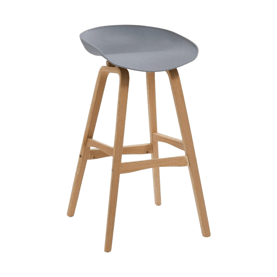 Virgo Bar Stool Grey Plastic