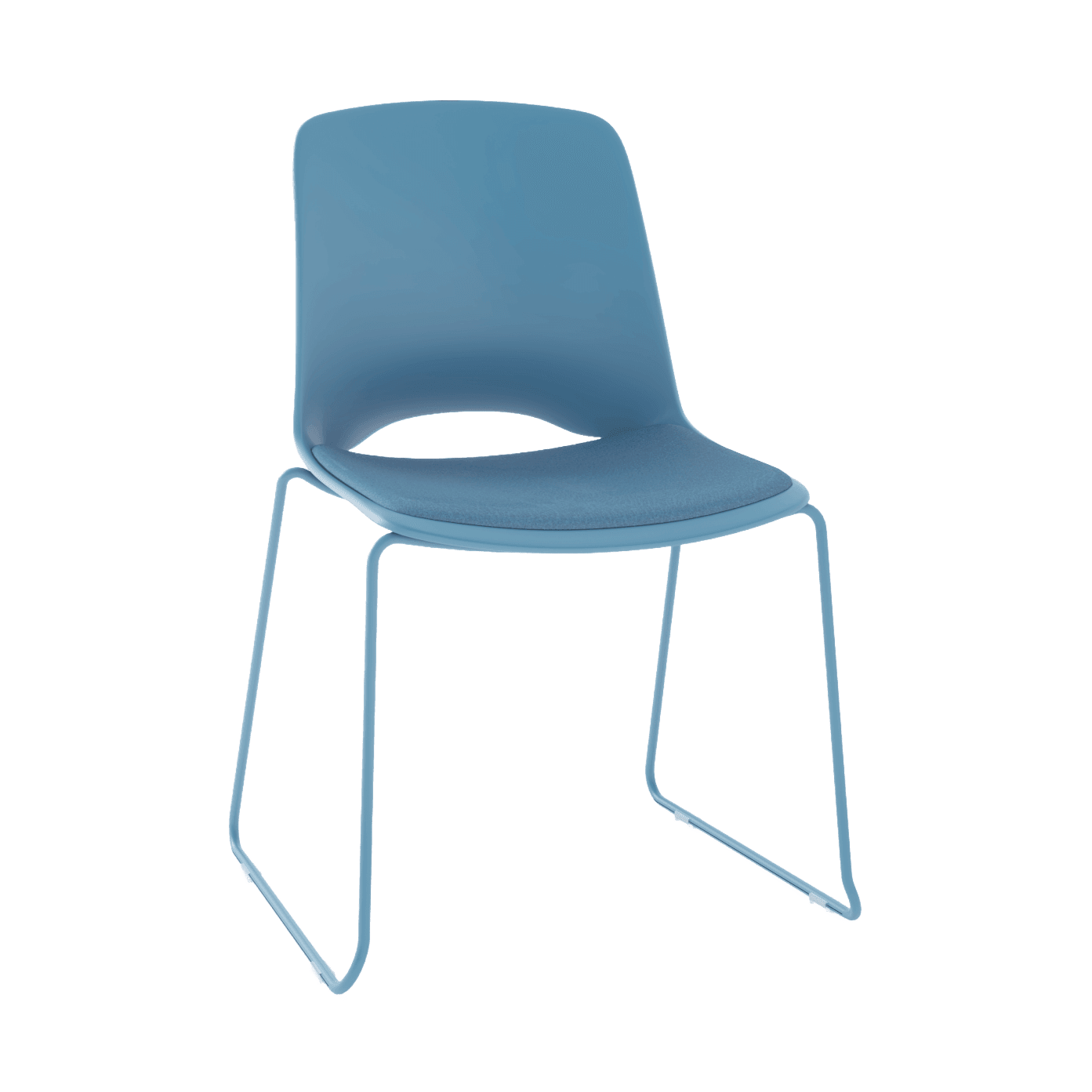 Vista Glide Chair with Padded Seat Blue / Blue (Vista)