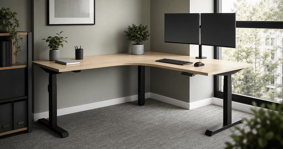 120 degree standing desks for corner layouts - Office Furniture Company (OFC)