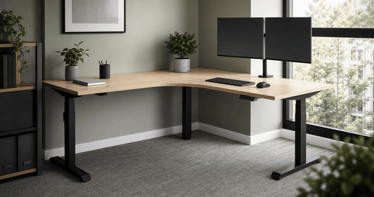 120 degree standing desks for corner layouts - Office Furniture Company (OFC)