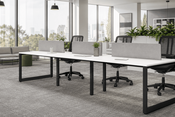Office workstations for open plan layouts