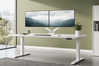 Standing desks for dual monitor setups