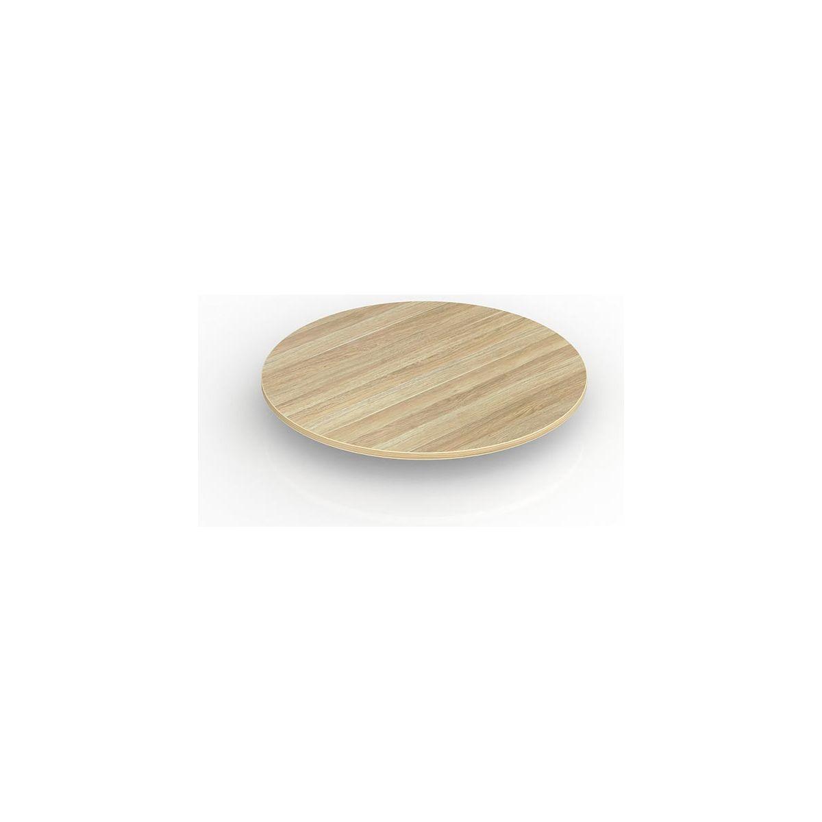 Round Worktop in New Oak - Office Furniture Company 