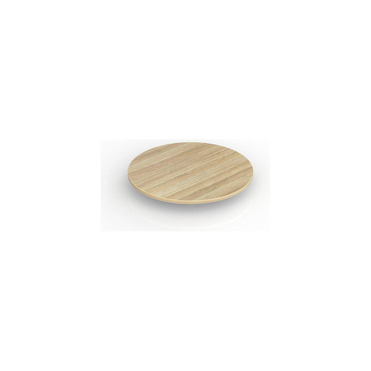 Round Worktop in New Oak - Office Furniture Company 