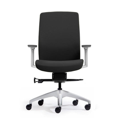 Aveya White Upholstered Ergonomic Office Chair