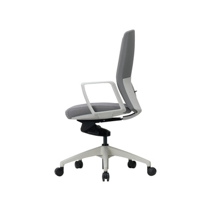 Aveya White Upholstered Ergonomic Office Chair
