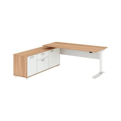 Potenza Height Adjustable Desk With Return - Office Furniture Company 