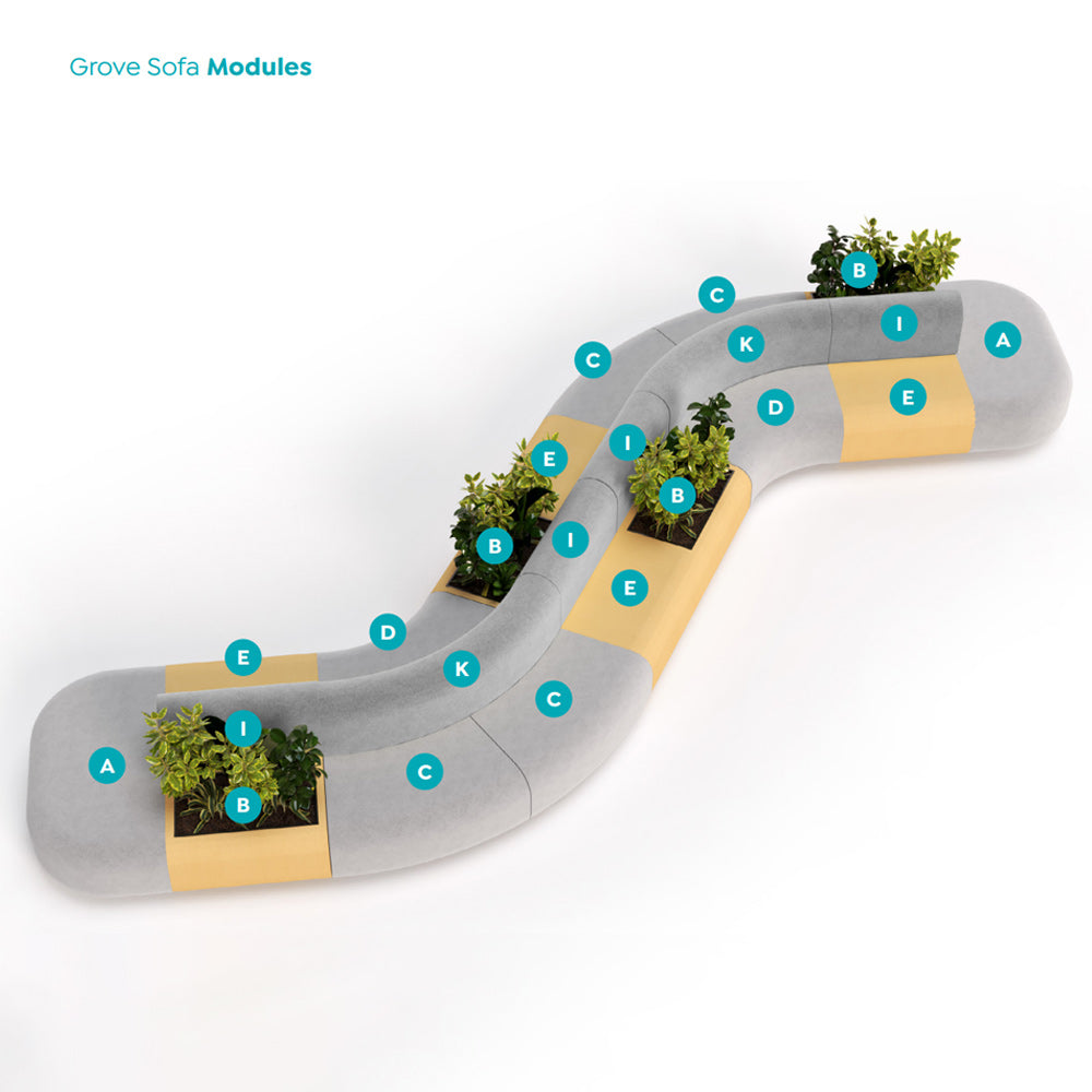 Grove Sofa Modular Planter Box