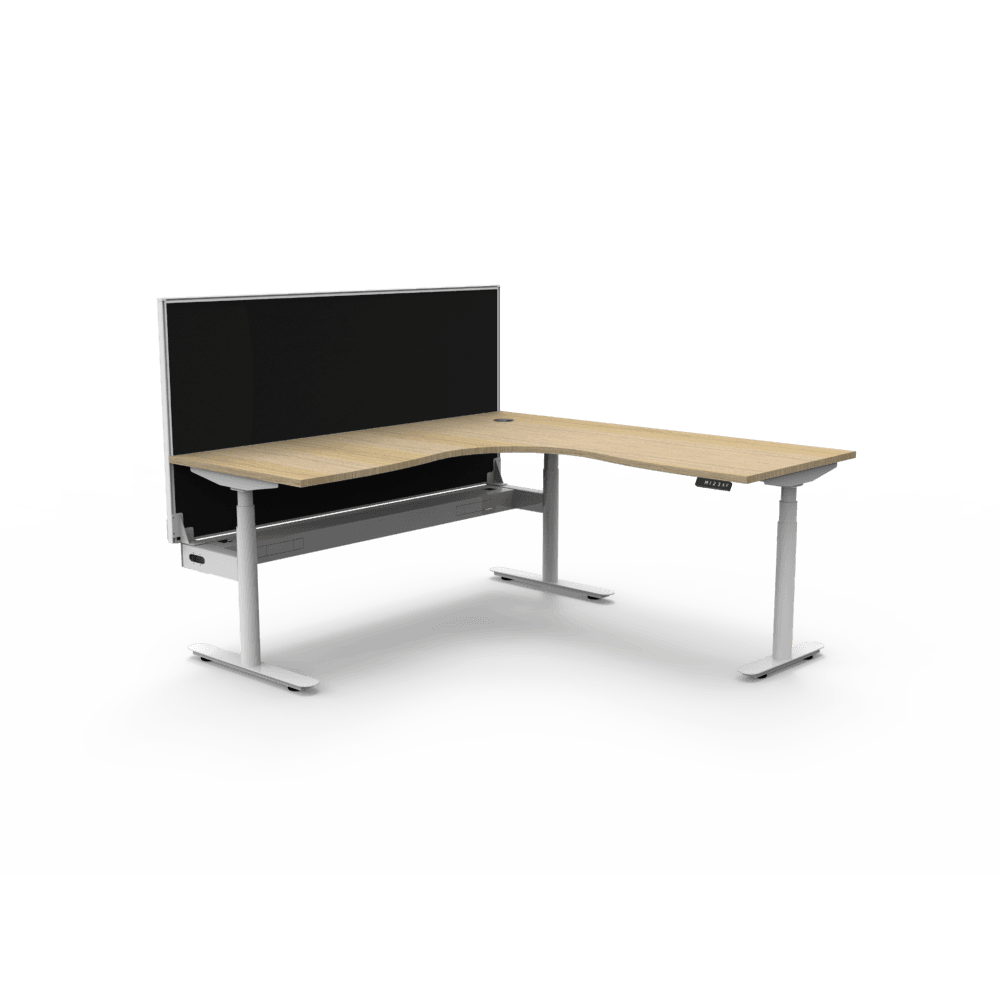 Halo Plus Corner Electric Height Adjustable Desk - Office Furniture Company 