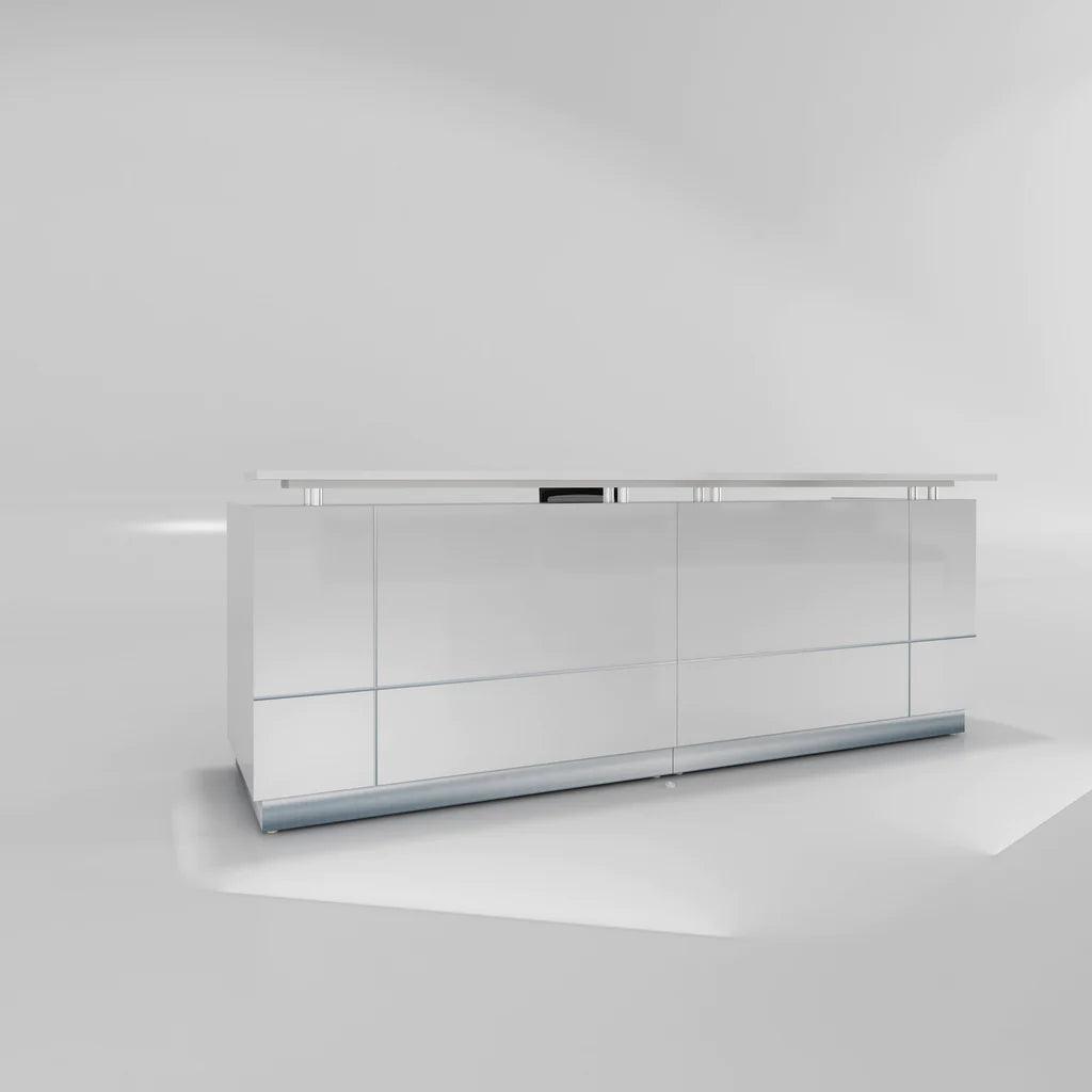 Hugo Plus Reception Counter in White - Office Furniture Company 