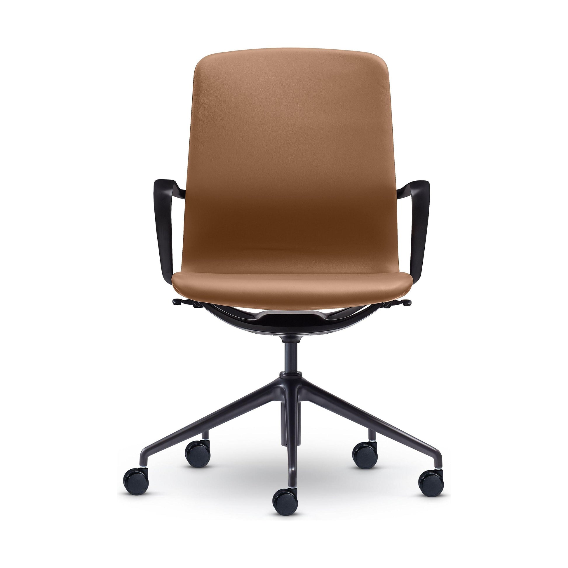 Meta Executive Meeting Chair in Tan Leather - Office Furniture Company 
