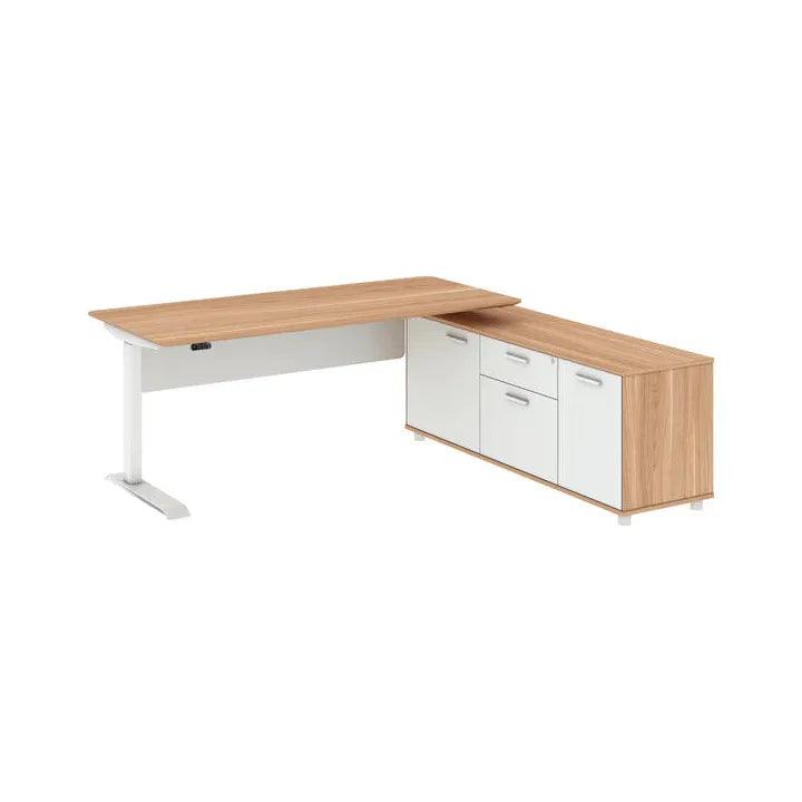 Potenza Height Adjustable Desk With Return - Office Furniture Company 