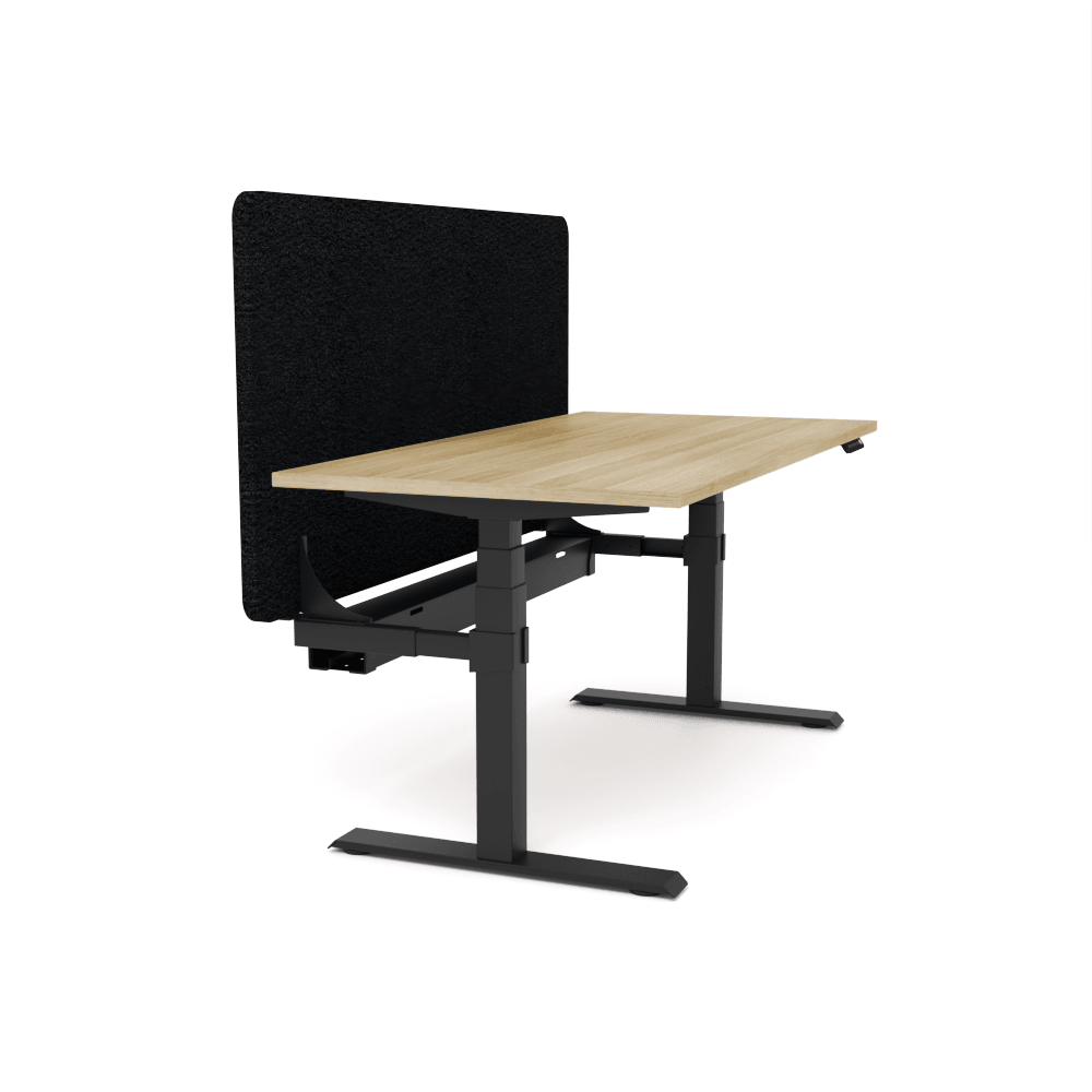 Agile Motion - Electric Height Adjustable Single Workstation With Screen - Office Furniture Company 