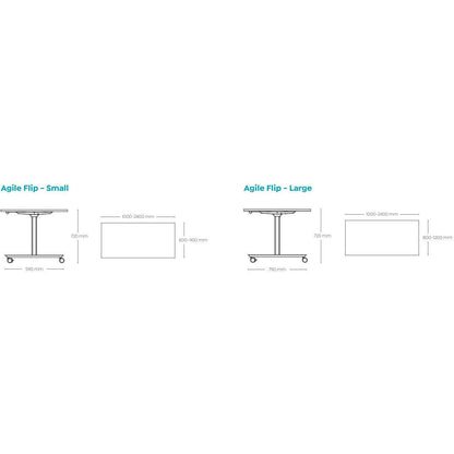 Agile Mobile Flip/ Folding Table - Office Furniture Company 