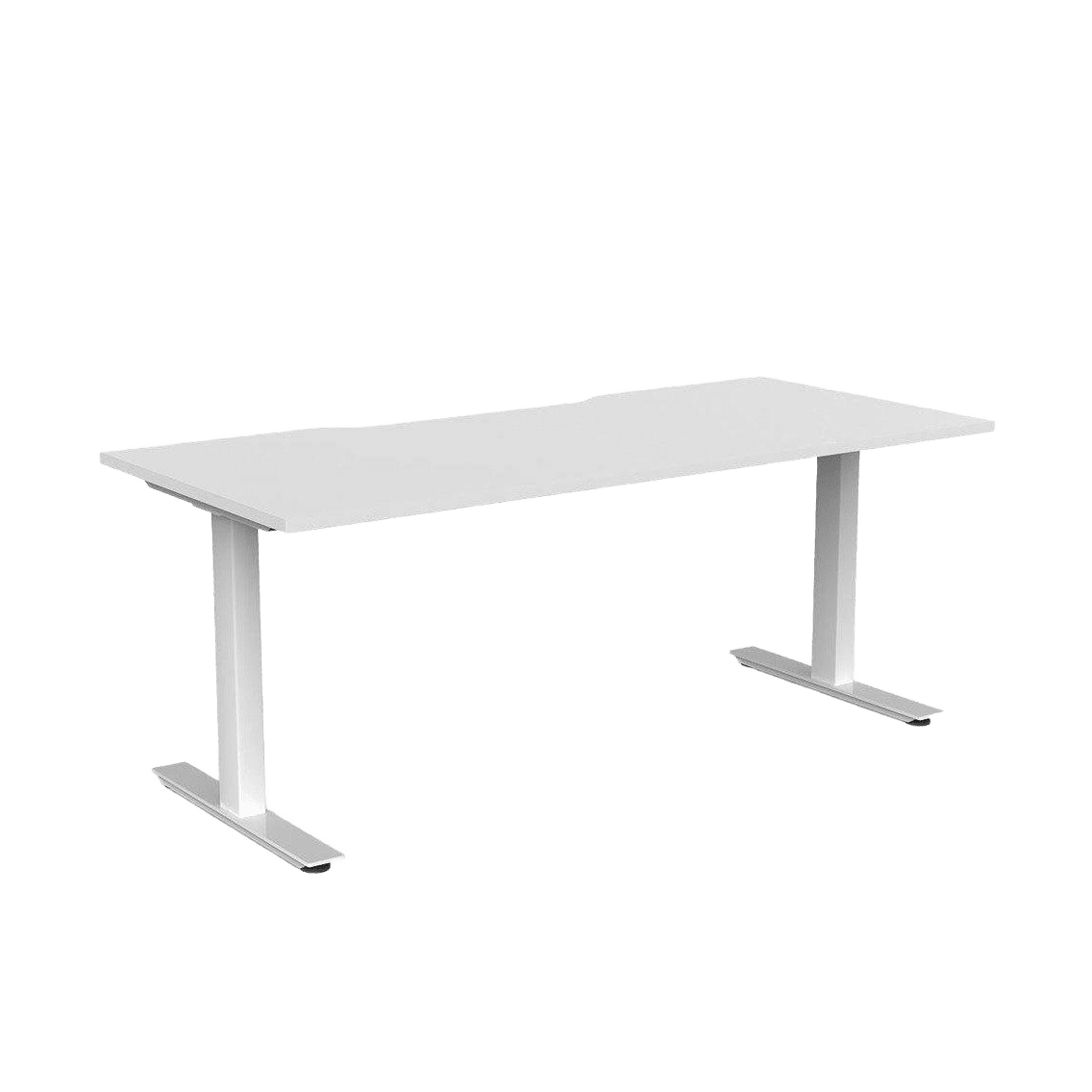 Agile Office Desk 1200 X 600 White Melamine White Powdercoat - Office Furniture Company