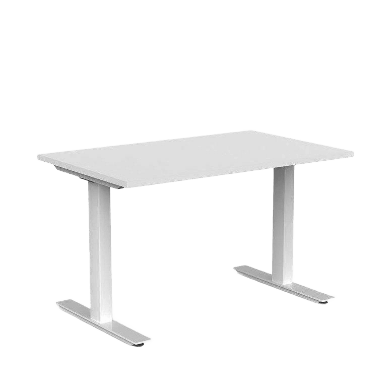 Agile Office Desk 1200 X 600 White Melamine White Powdercoat - Office Furniture Company