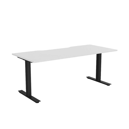 Agile Office Desk 1200 X 600 White Melamine White Powdercoat - Office Furniture Company