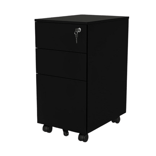 Agile Slimline Steel Mobile Pedestal White Metal