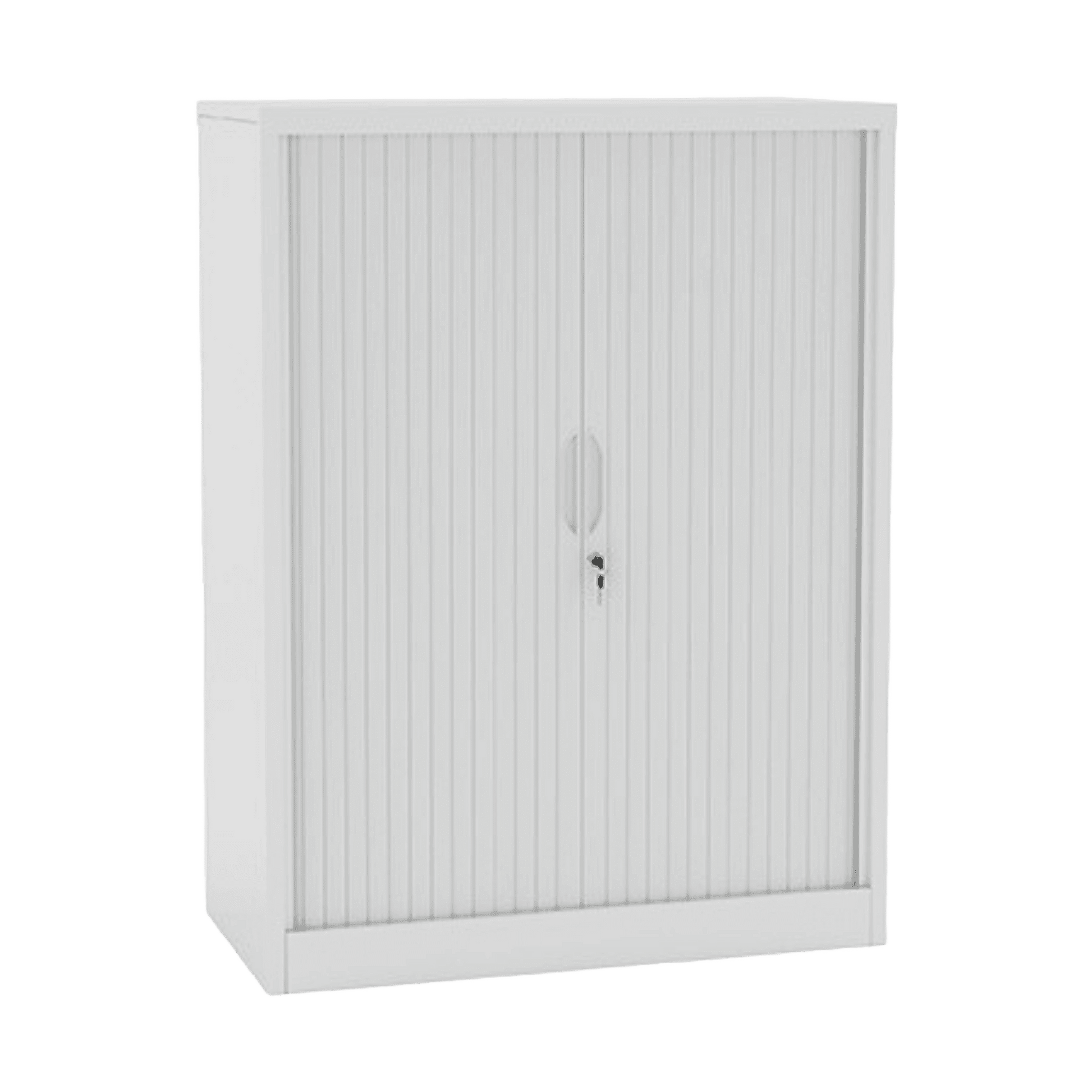Agile Steel Locking Tambour Unit With Adjustable Shelf White Powdercoat Without Plantar Box - Office Furniture Company